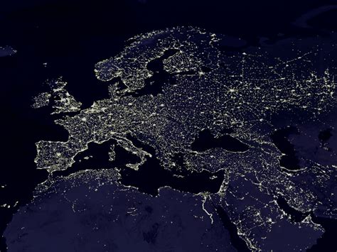 The Night Lights Of Europe As Seen From Space Flickr