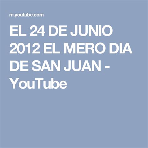 @addais el 24 de junio a cualquier hora del día o de la noche, se realiza una limpieza energética con un huevo. EL 24 DE JUNIO 2012 EL MERO DIA DE SAN JUAN - YouTube ...