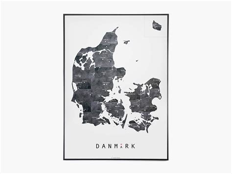Et danmarkskort er et kort over hele danmark. Danmarkskort Metal | Plakater, Kunsttryk, Kunst ideer