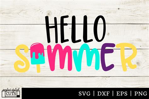 Summer Svg Hello Summer Popsicle Svg File