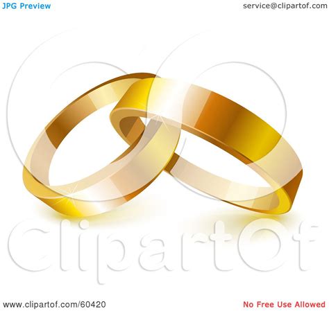 Royalty Free Rf Clipart Illustration Of Two Shiny 3d Gold Wedding