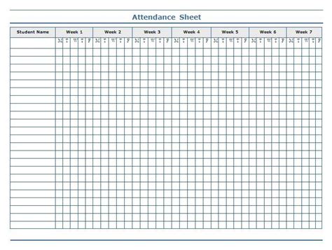 Attendance Sheet Template Free Layout And Format Attendance Sheet