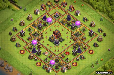 Send it in front of town hall so that's why its logs will hit town hall and then when it breaks the first wall drop all pekkas and bowlers and then drop a rage there is no best strategy for any particular town hall, it all depends on the base you are going to hit. Town Hall 10 TH10 Farm DE/Trophy/War base v136 [With ...
