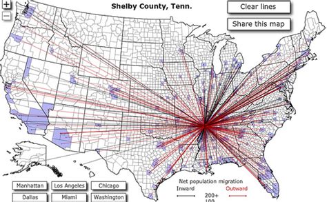 An Interactive Map Of Where Americans Are Moving Neatorama