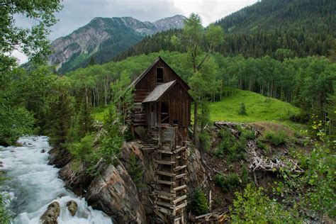 1600x2560 Crystal Mill Trees Mountains 1600x2560 Resolution Wallpaper