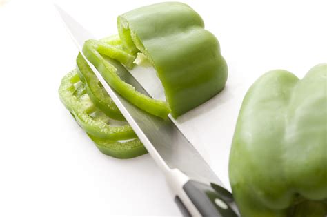 Green Pepper Cut Into Slices Free Stock Image