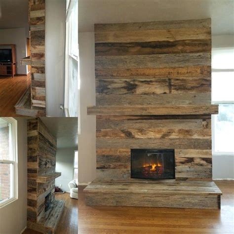 Reclaimed Barnwood Fireplace Mantels Barn Wood My Dad And I Built In