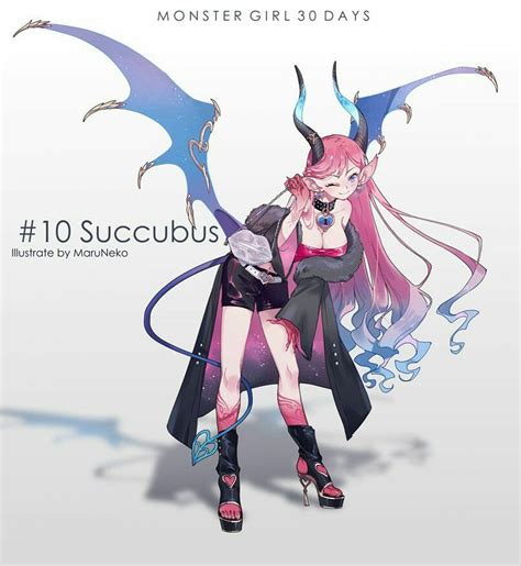 10 Succubus Monster Girls 30 Days Challenge Maruneko Monster Girl Monster Characters