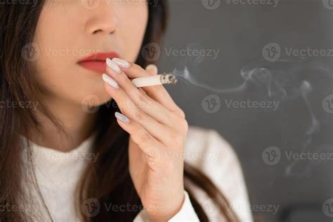 Asian Woman Smoking Outdoors 17601416 Stock Photo At Vecteezy