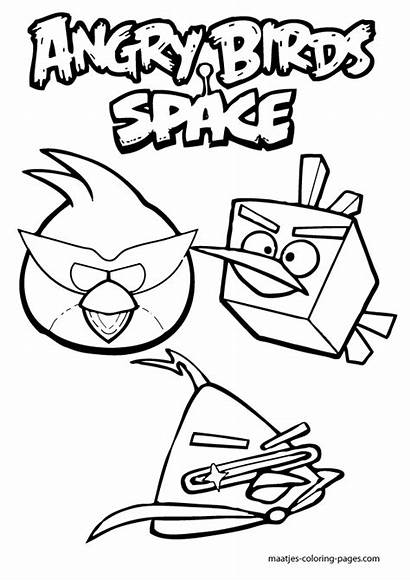 Angry Coloring Birds Pages Space Bird Star