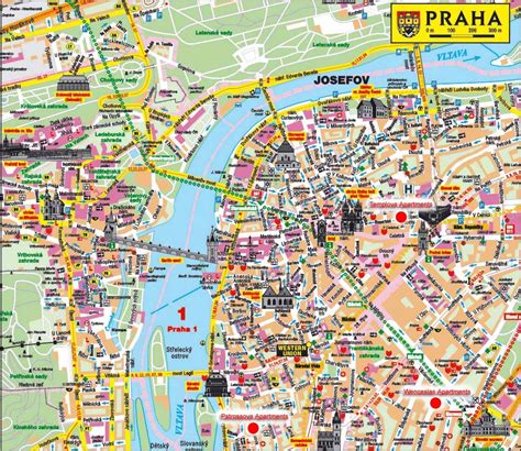 Tourist Map Of Prague Draw A Topographic Map
