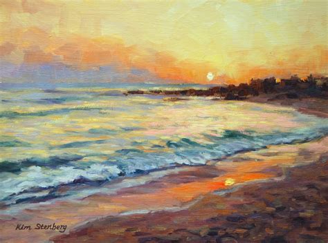 Kim Stenbergs Painting Journal Sunset Beach Oil On