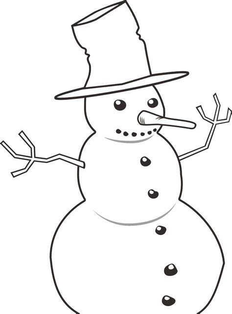 Wollt ihr einen schneemann basteln mit vorlage? Ausmalbilder Schneemann Winter e1541902193166 #snowman # ...