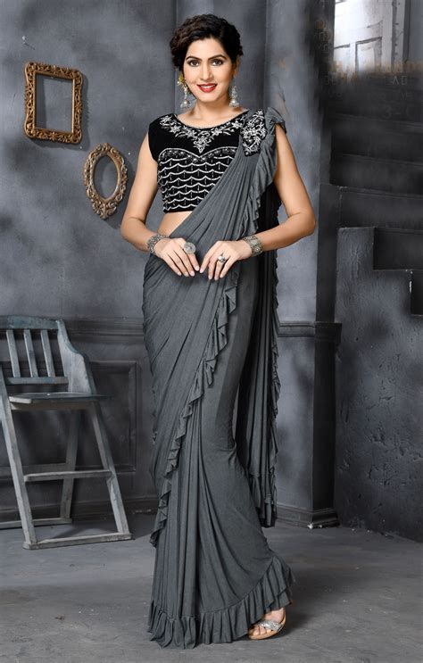 Ready to wear party wear saree 50014 | Party wear sarees, Party wear, Saree