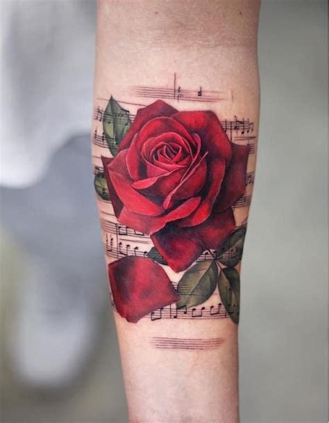 Music Rose Tattoo On Arm Music Rose Tattoo Rose Tattoo On Arm Rose