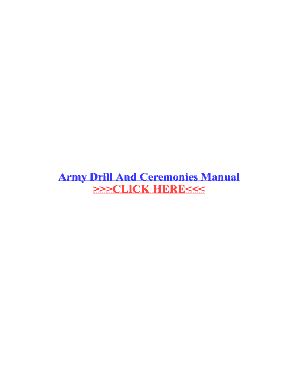 Fillable Online Army Drill And Ceremonies Manual Fax Email Print PdfFiller