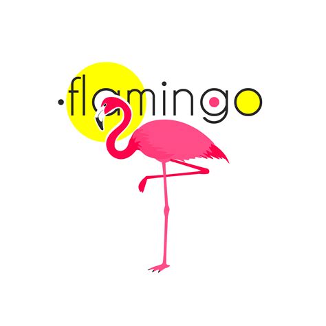 Pink Flamingo Resort Emblem Flat Icon 477307 Vector Art At Vecteezy