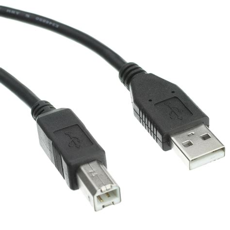 10ft Black Usb 20 Printer Cable Type A To B