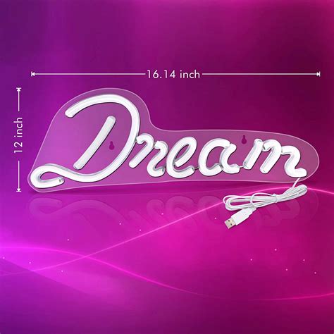 Pink Dream Led Neon Sign Dream Neon Wall Light