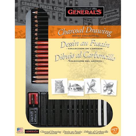 Generals Charcoal Drawing Artist Collection Art Set Of 32 Pieces