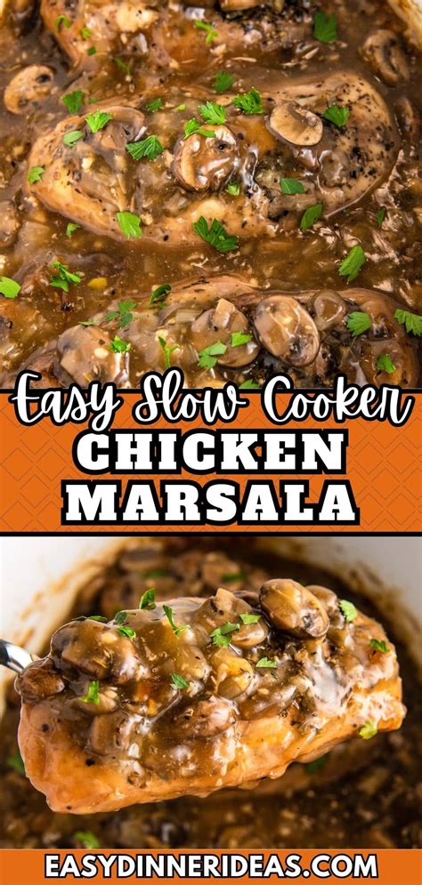 Crock Pot Chicken Marsala Easy Dinner Ideas