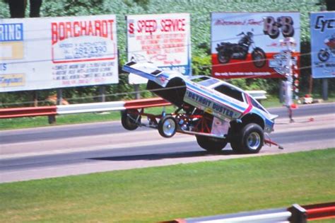 Vintage Drag Racing Ernie Petits Detroit Duster Wheelstander Great