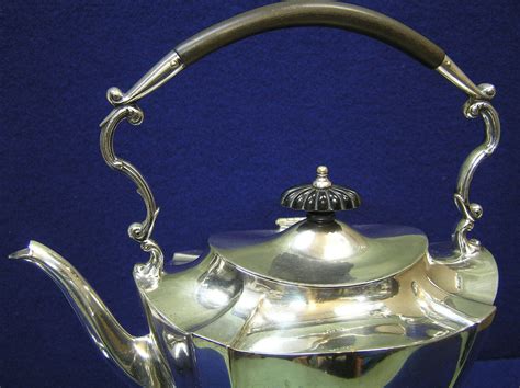 Vintage Hallmarked Sheffield 1900s Tea Kettle On Stand By Mappin