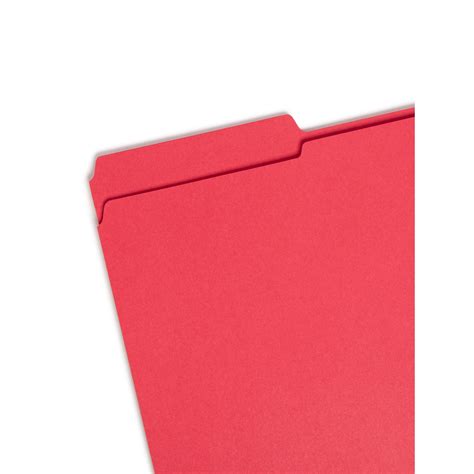 Smead File Folders Reinforced 13 Cut Tab Legal Size Red 100box