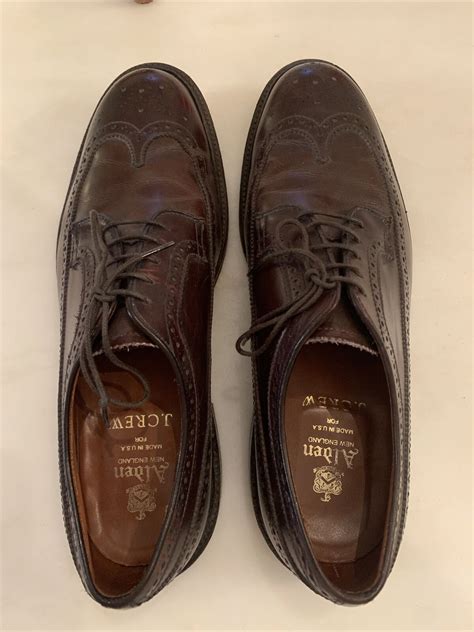 Used Alden X J Crew Longwing Bluchers Brown Shoes Mens Size 115