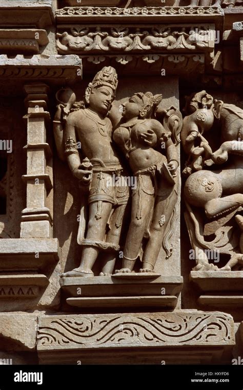 Temple Sculpture Khajuraho India Stock Photo Alamy