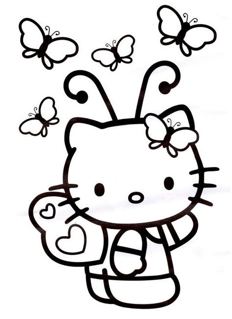 Check spelling or type a new query. butterflies | Hello kitty colouring pages, Hello kitty ...