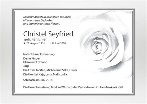 Vorlagen, bilder und formulierungen stehen dir zur freien, kostenlosen verfügung und werden ständig aktualisiert. Traueranzeigen - individuell für sie gestaltet | den Tod ...
