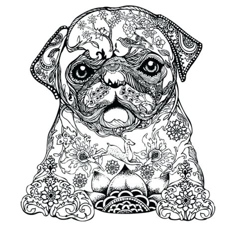 Dog Coloring Pages For Adults To Print