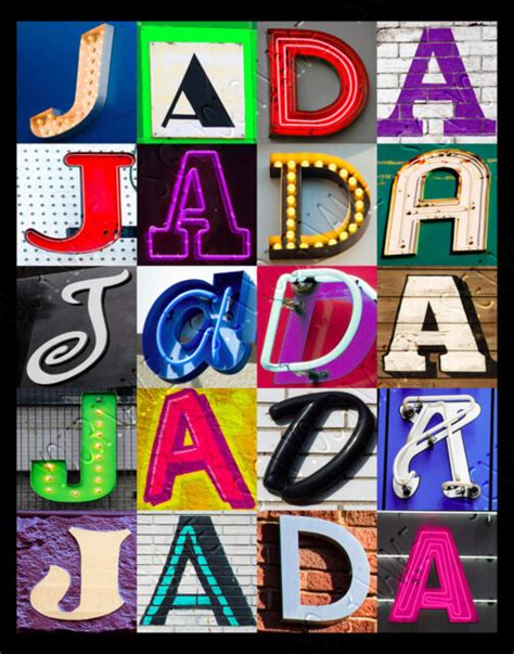Jada Name Poster Featuring Photos Of Actual Sign Letters Ebay