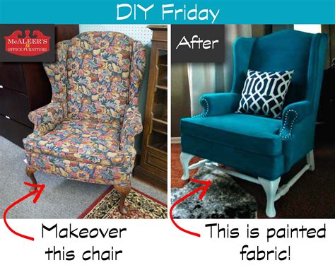 Diy Friday Painted Fabric Mcaleers Office Furniture Painting