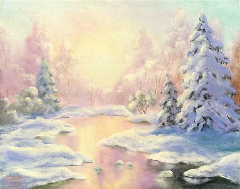 Winter Wonderland Painting By Art By Carol May Pixels