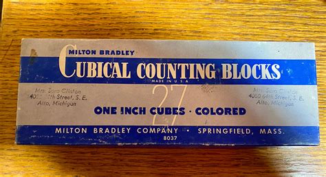 Vintage Cubical Counting Blocks By Milton Bradley Etsy