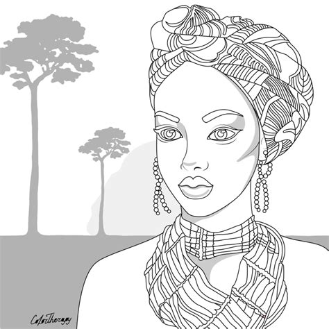 Desenhos De Mulheres Africanas Para Colorirdesenhos De Mosaicos Para Images