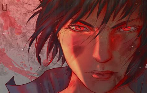 Wallpaper Look Face The Wind Red Eyes Sharingan Sasuke Uchiha