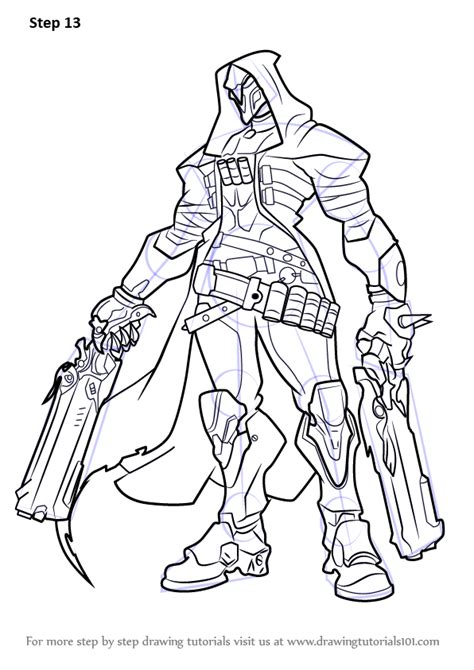 Learn How To Draw Reaper From Overwatch Overwatch Step By Step