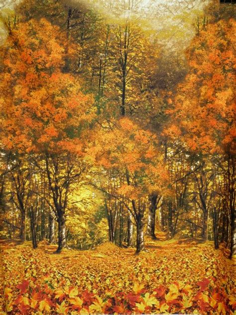Fabulous Autumn Landscape Print Pure Cotton Fabricby The Etsy