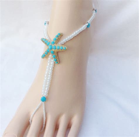 Foot Jewelry Starfish Barefoot Sandal Bridal Beach Wedding Etsy