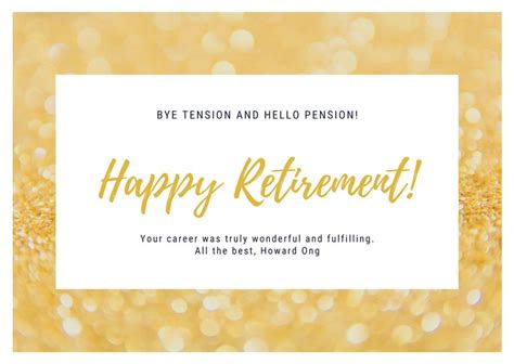 Free Printable Happy Retirement Retirement Card Template Printable