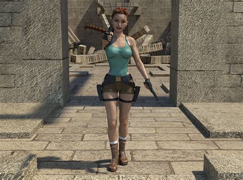 Papeis De Parede Tomb Raider Tomb Raider Anniversary Pistola Lara Croft Jogos Meninas 3d Gráfica