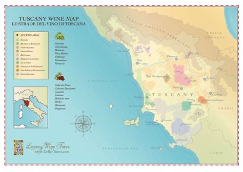 Tuscany Wine Region Map Cellartours