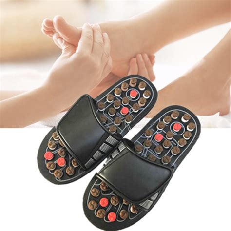 1 Pair Reflexology Sandals Foot Massager Slippers Acupressure Acupuncture Shoes Tai Chi Massage