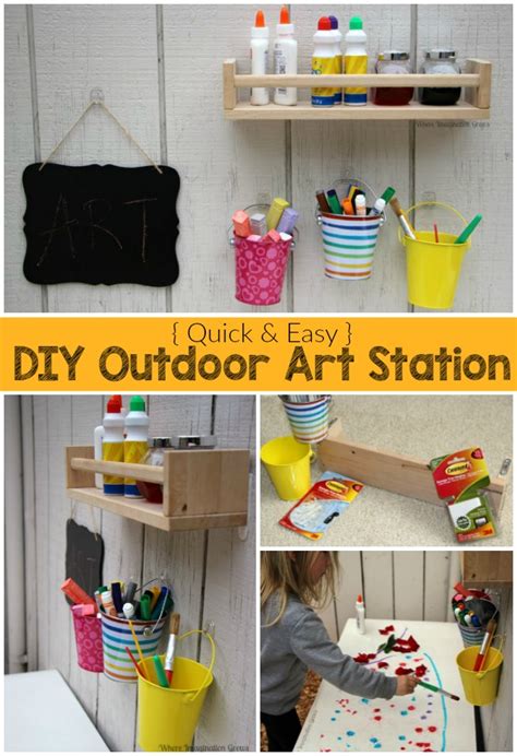 Outdoor Creative Art Station For Kids Where Imagination