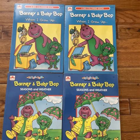 Barney And Baby Bop Coloringactivity Book Lot 1993 2000 Picclick