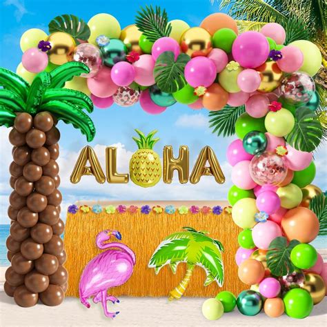 Hawaiian Luau Party Decorations Pack Tropical Aloha Arch Garland Kit