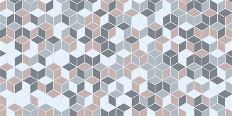 Abstract Geometric Seamless Pattern With Square Shape Pastel Cube Color